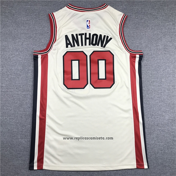 Camiseta Portland Trail Blazers Carmelo Anthony #00 Ciudad 2019-20 Crema